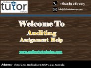 Auditing Assignment Help PPT