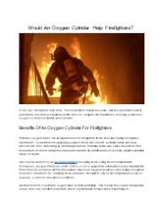 Would An Oxygen Cylinder Help Firefighters?