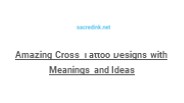 Amazing Cross Tattoo Designs with Meanings and Ideas