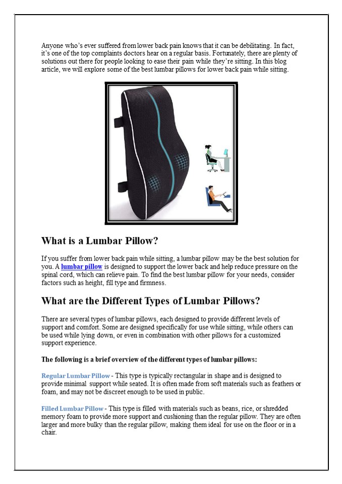 Is Lumbar Support Really Necessary?