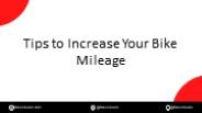 Tips to Increase Your Bike Mileage