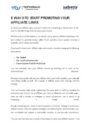 8 WAYS TO START PROMOTING YOUR AFFILIATE LINKS