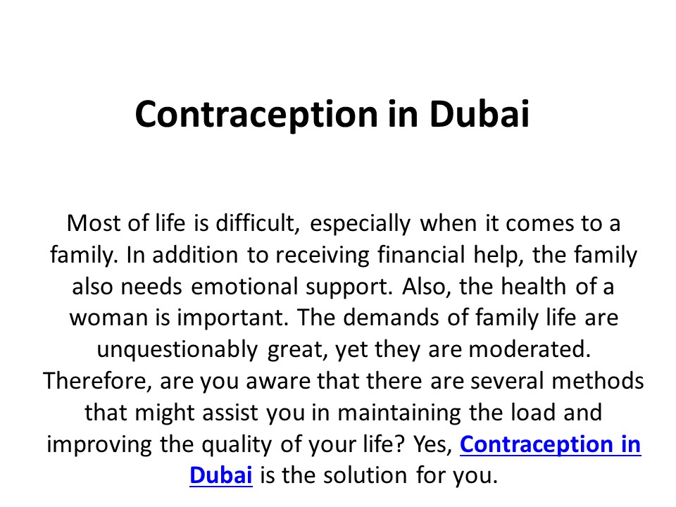birth control dubai