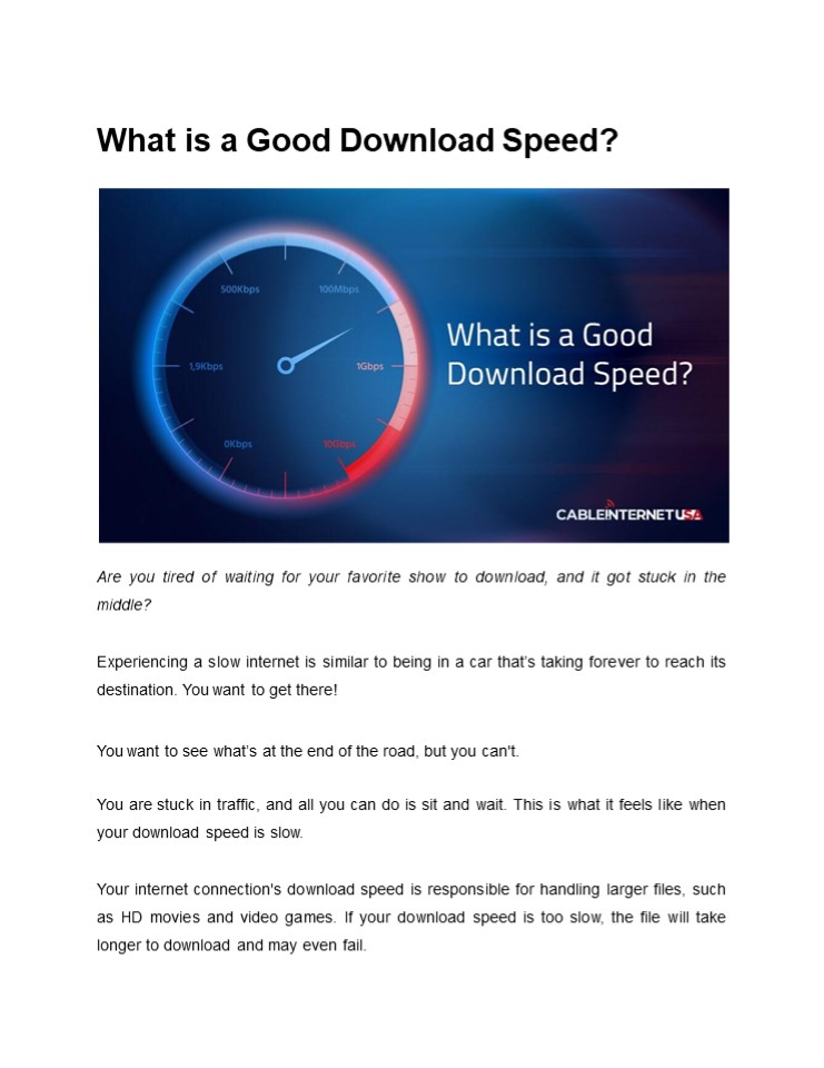 What is a Good Download Speed? (1)