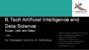 B.Tech Artificial Intelligence and Data Science
