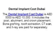 Dental Implant Cost Dubai