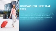 Holidays for New Year 2023