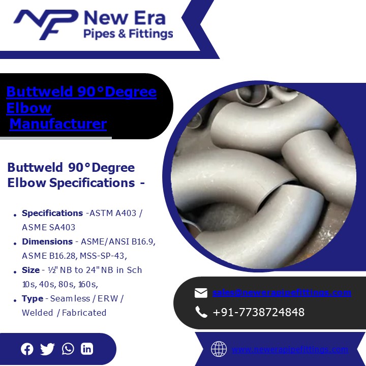 PPT Buttweld 90° Degree Elbow Pipe Fittings Buttweld Barrel