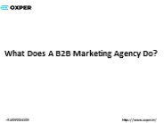 What Does A B2B Marketing Agency Do?