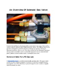 An Overview Of Solenoid Gas Valve