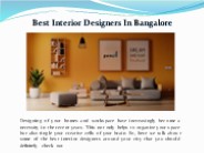 Best Interior Designers In Bangalore