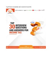 Get Income Tax Interview Question Answer | Academy Tax4wealth