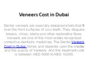 Veneers Cost in Dubai