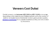 Veneers Cost Dubai