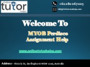 MYOB Perdisco Assignment Help PPT