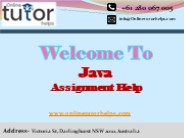 Java Assignment Help PPT