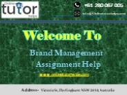 Brand Management Assignment Help PPT