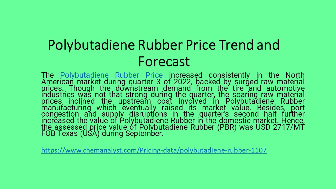 Polybutadiene Rubber Prices