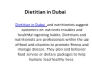 Dietitian & nutritionist in Dubai