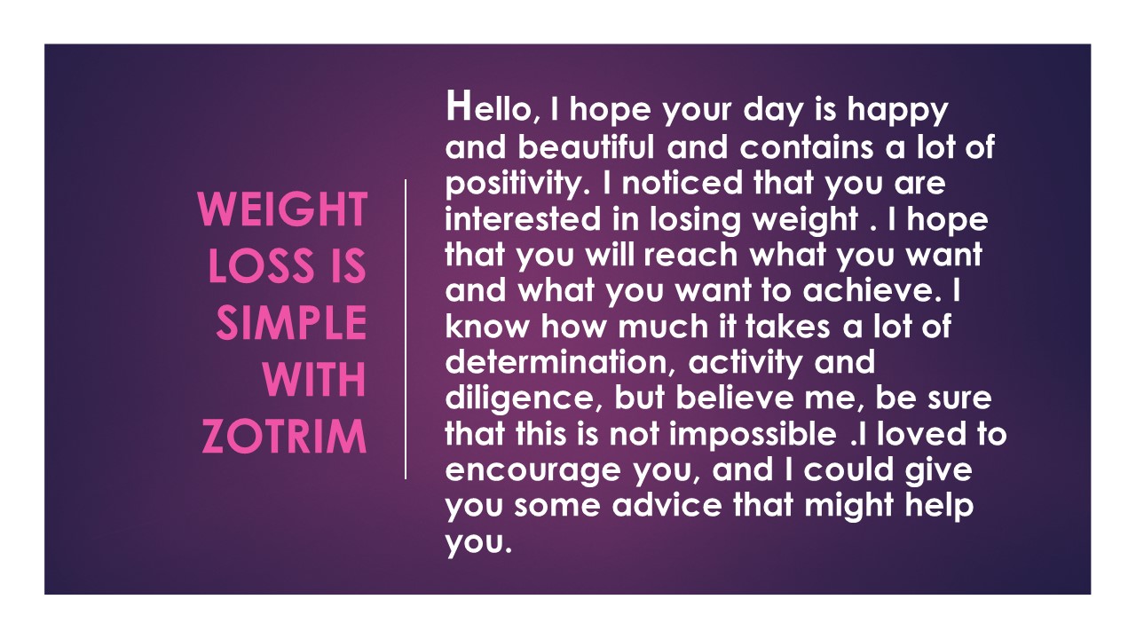 weight loss is simple with zotrim