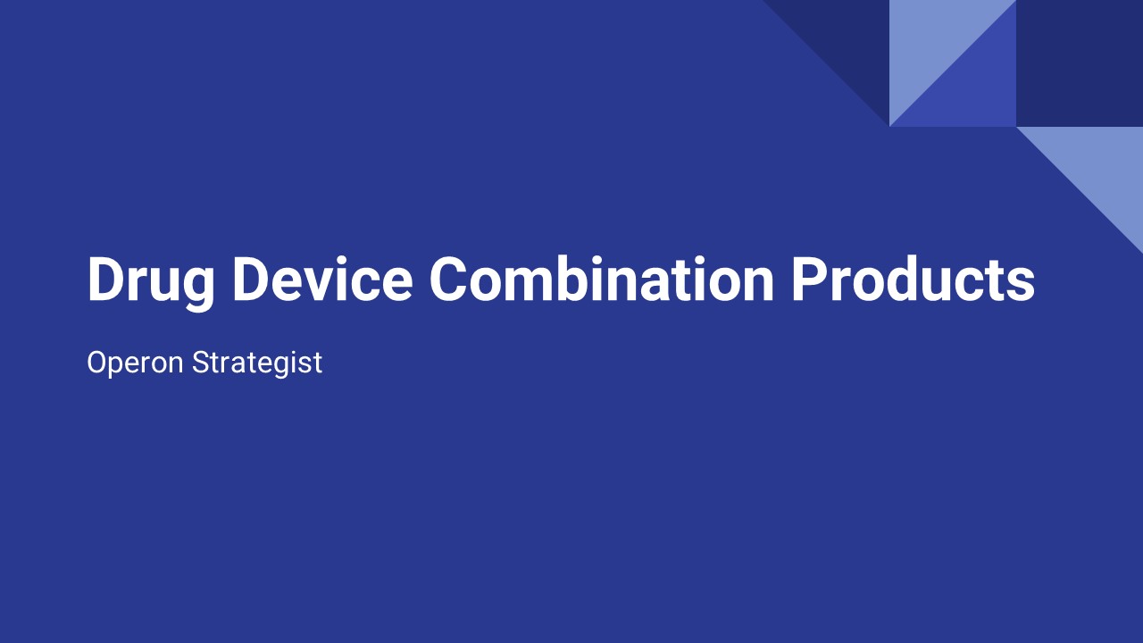 PPT FDA Guidance Drug Device Combination Products PowerPoint