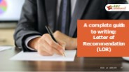 Letter of Recommendation (LOR)