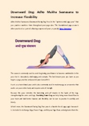 Downward Dog: Adho Mukha Svanasana To Increase Flexibility