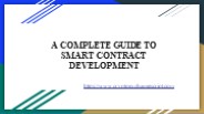 A Simple Guide to Smart Contract Development
