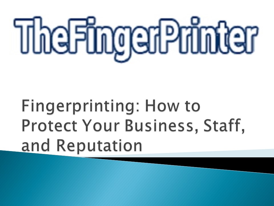 PPT RCMP Accredited Fingerprinting, RCMP Fingerprinting PowerPoint