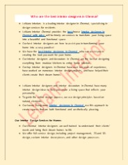 Who are the best interior designers in Chennai?