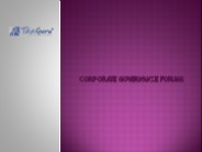 Corporate Governance Forums