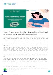 Your Pregnancy Guide : Everything You Need to Know