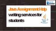 Java Assignment Help writing services for students