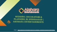 Wedding Decorators in Hyderabad