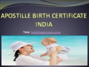 APOSTILLE BIRTH CERTIFICATE INDIA