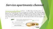 Service apartments chennai