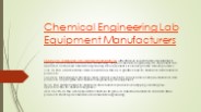 Chemical Engineering Lab Equipment Manufacturers