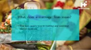 What does a marriage loan mean?