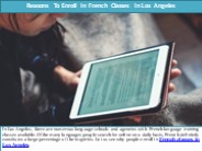 Reasons To Enroll In French Classes In Los Angeles
