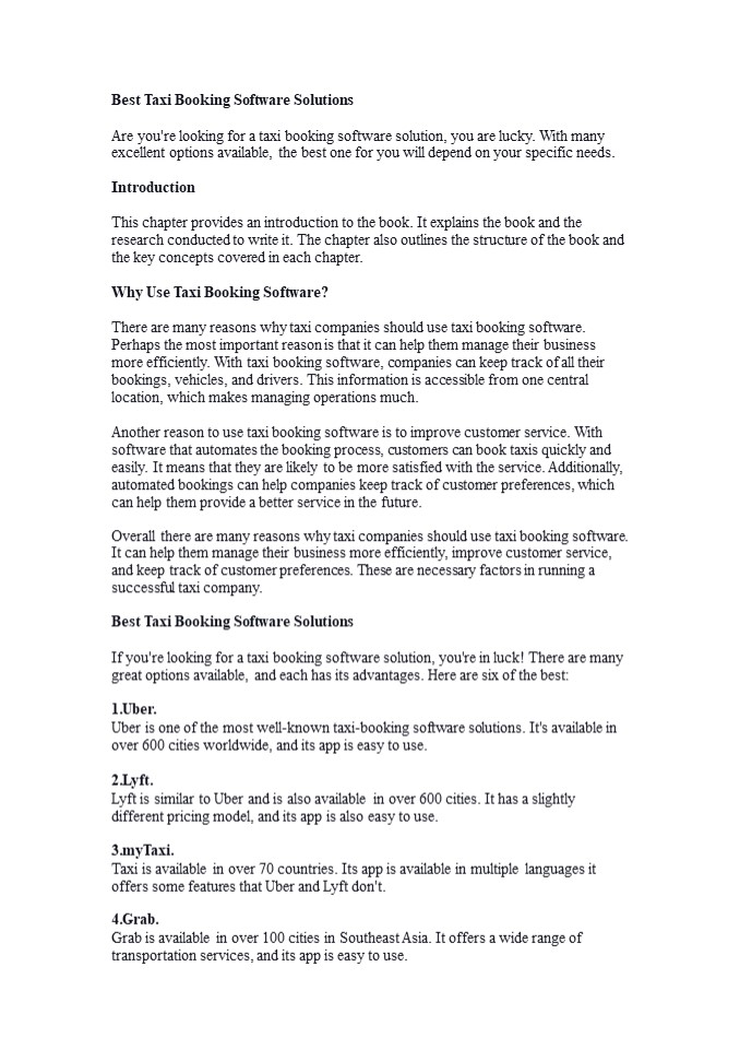 Best Taxi booking software