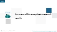 Intranets within enterprises – research results