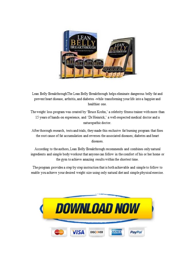 Lean Belly Breakthrough - Belly Fat Shrinking by John H. Krahn