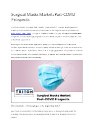 Surgical Masks Market: Post-COVID Prospects