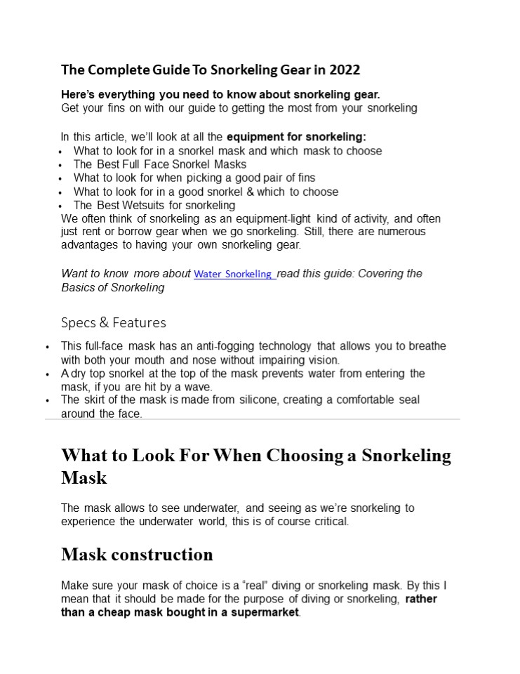 PPT The Complete Guide To Snorkeling Gear in 2022 PowerPoint