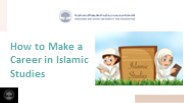 How to Make a Career in Islamic Studies