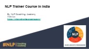 NLP Trainer Course in India