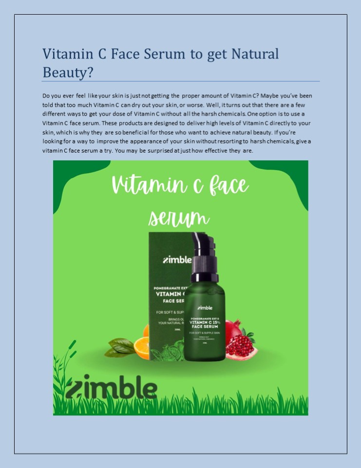 PPT Vitamin C Face Serum to get Natural Beauty? PowerPoint
