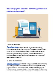 How are payroll services benefiting small and medium enterprises?
