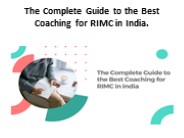 best coaching for rimc in india