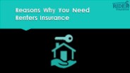 Reasons Why You Need Renters Insurance